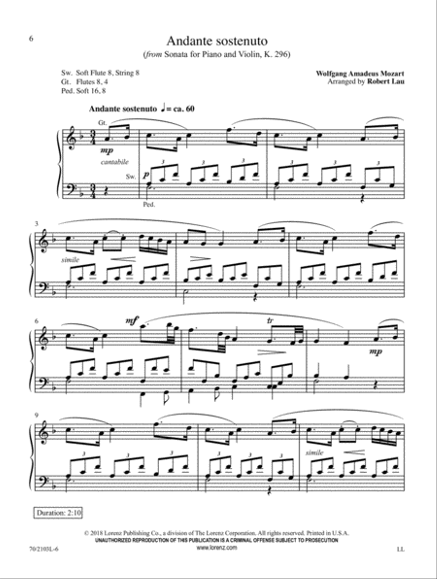 Easy Classics Arranged for Organ Organ Solo scores gallery preview page 4