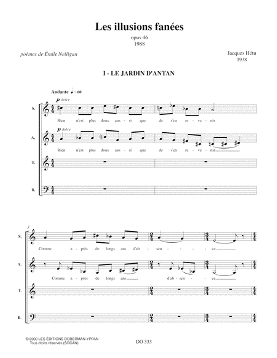 Les Illusions fanées Choir scores gallery preview page 3