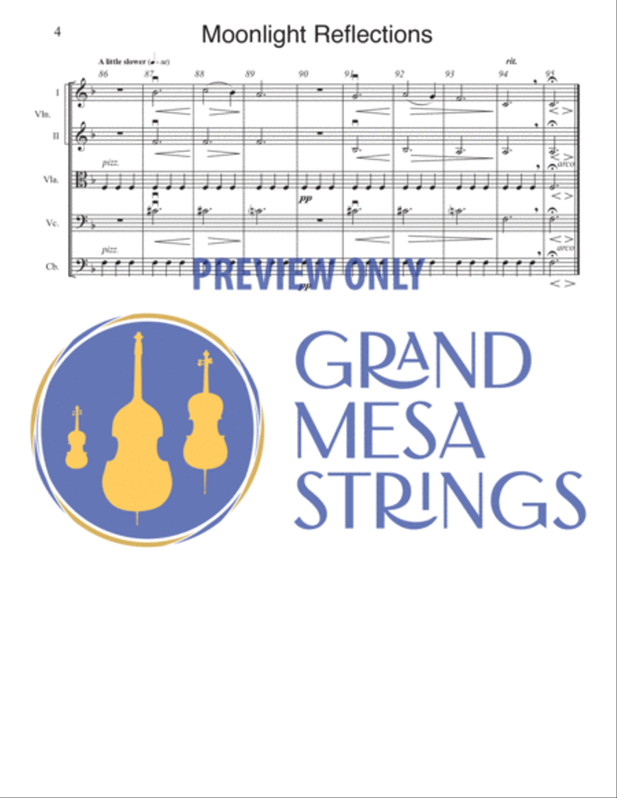 Moonlight Reflections String Orchestra scores gallery preview page 5