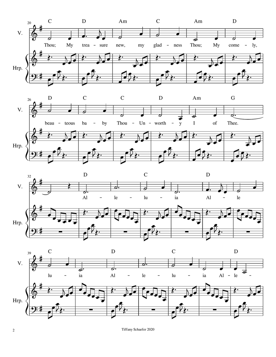 Christ Child Lullaby - Harp & Voice Celtic Harp scores gallery preview page 3