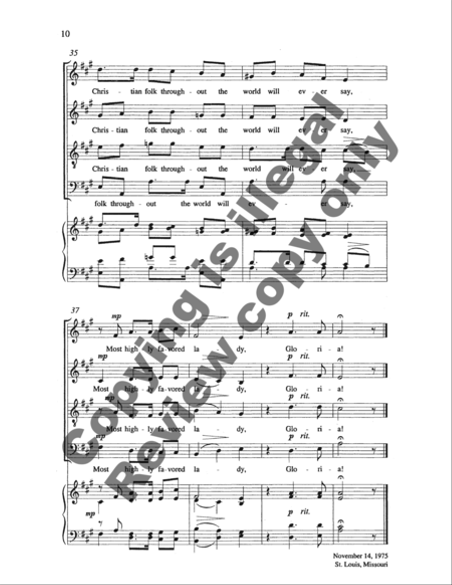 The Angel Gabriel 4-Part scores gallery preview page 10