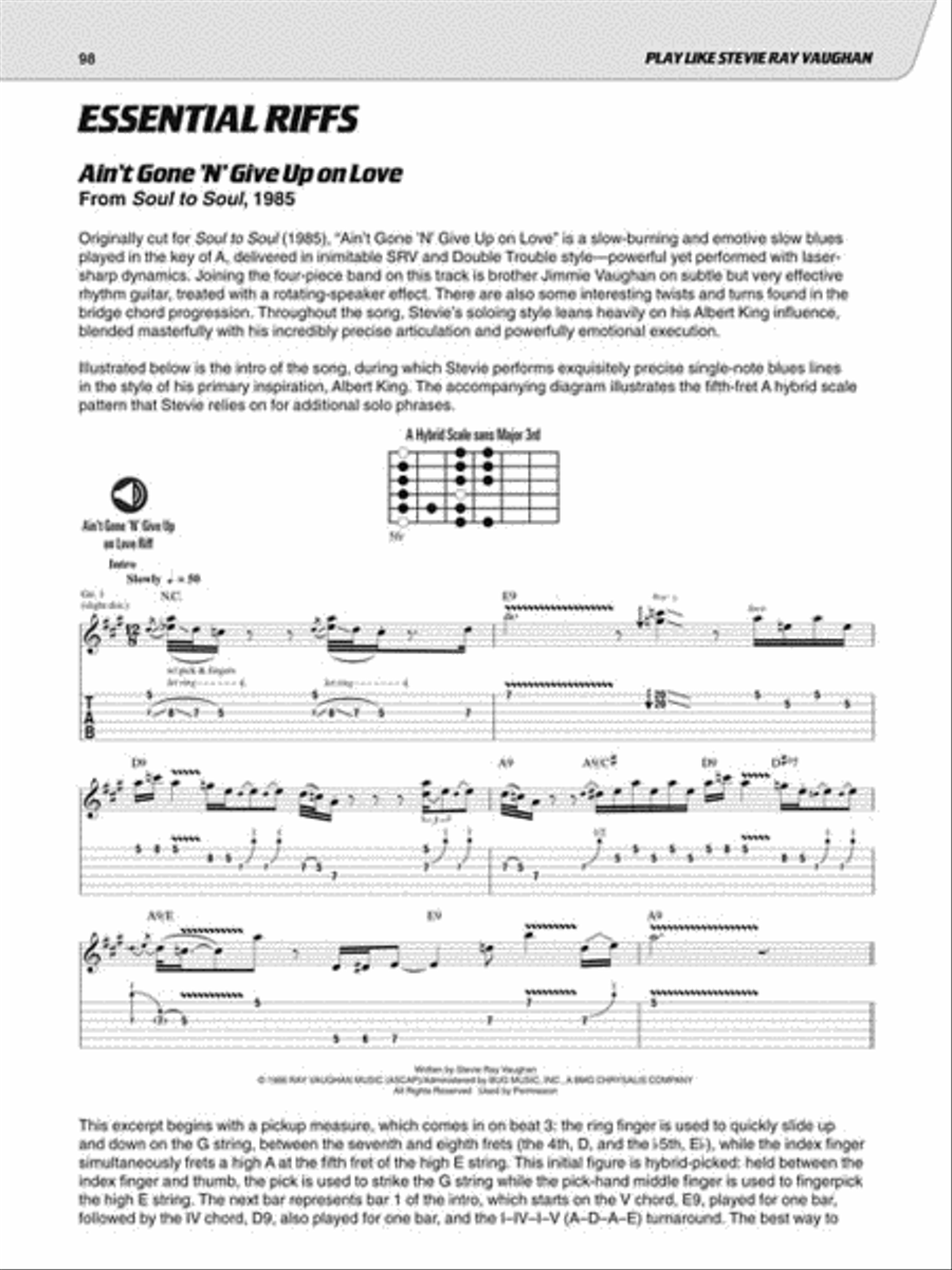 Play like Stevie Ray Vaughan Guitar scores gallery preview page 6