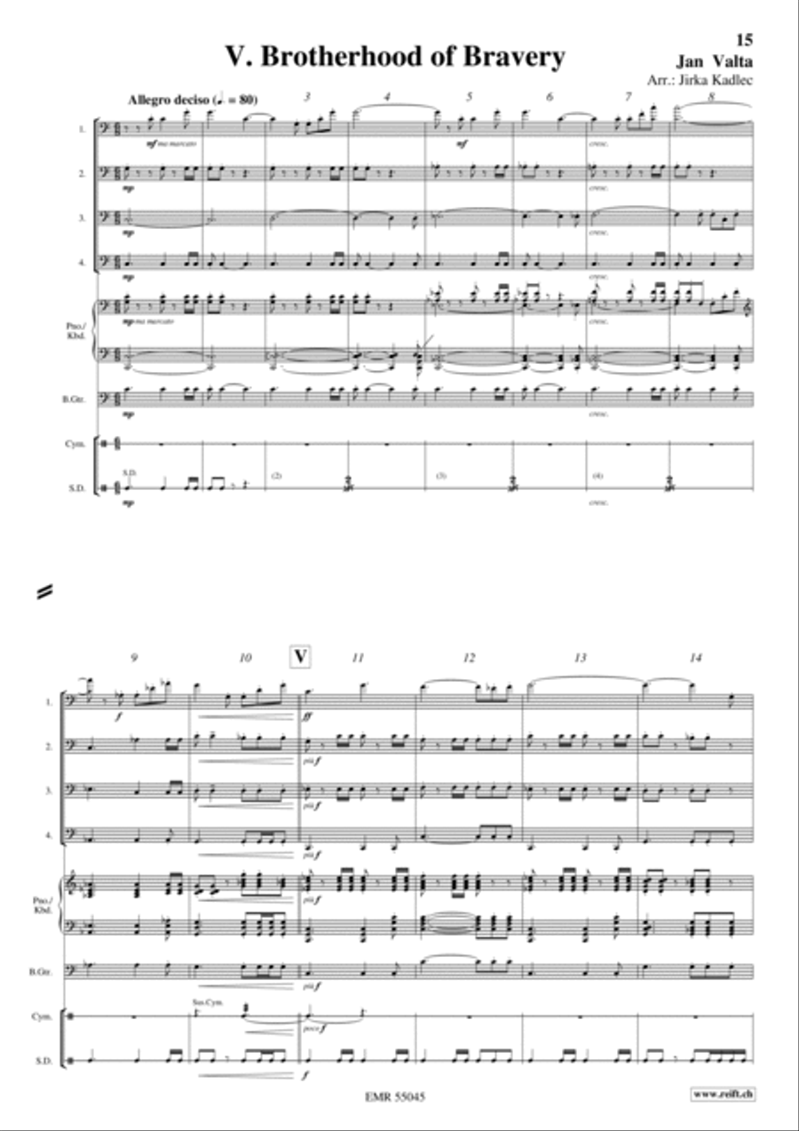 Five Pieces From Kingdom Come: Deliverance Trombone Quartet scores gallery preview page 11
