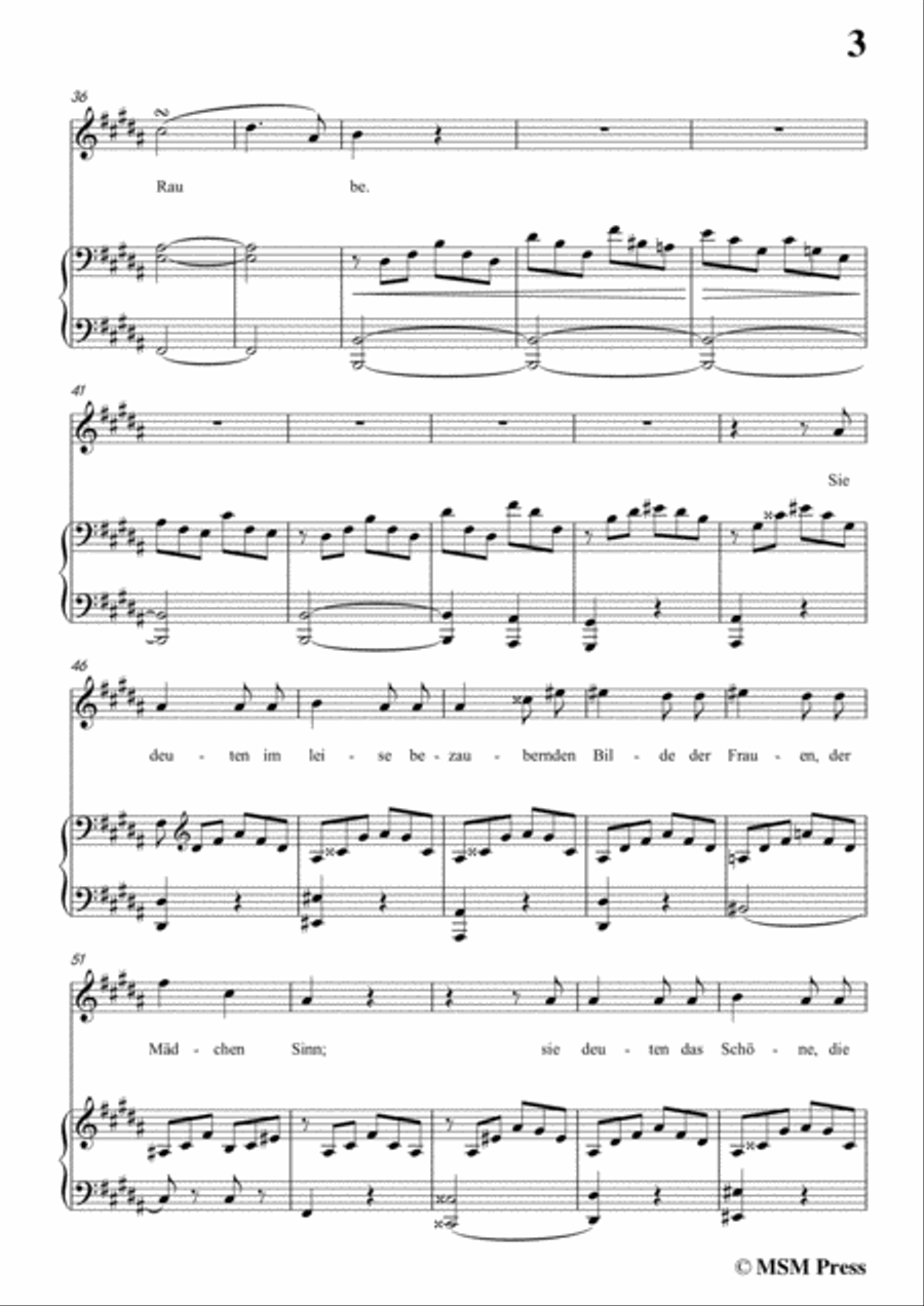 Schubert-Die Blumensprache,in B Major,Op.173 No.5,for Voice and Piano Voice Solo scores gallery preview page 5