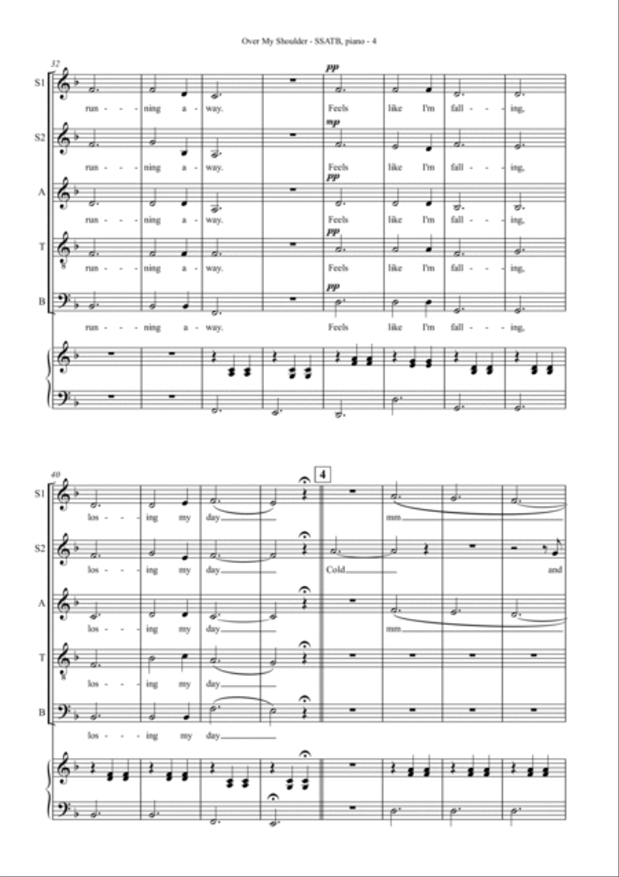 Over My Shoulder 4-Part scores gallery preview page 4