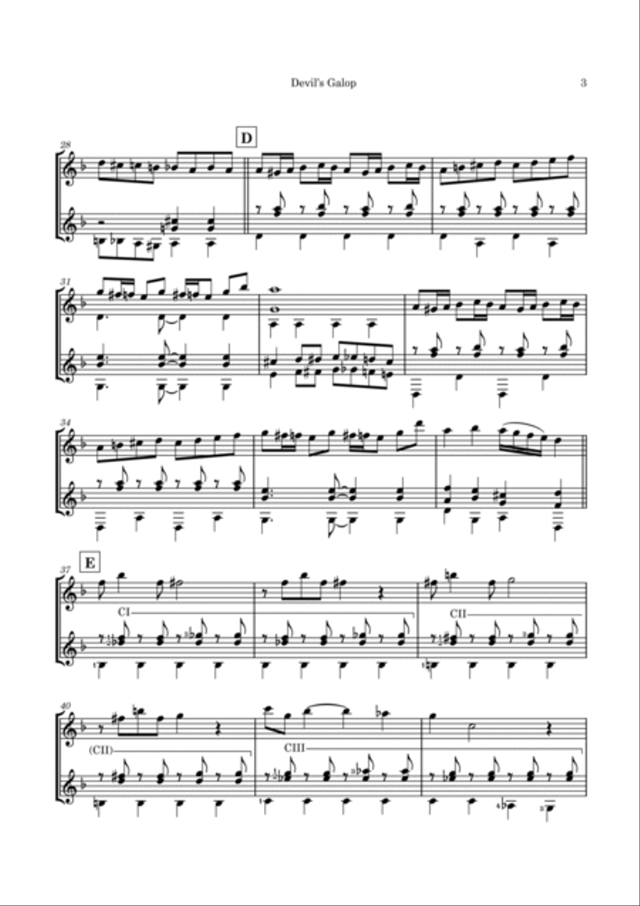 Devil's Galop Guitar scores gallery preview page 6