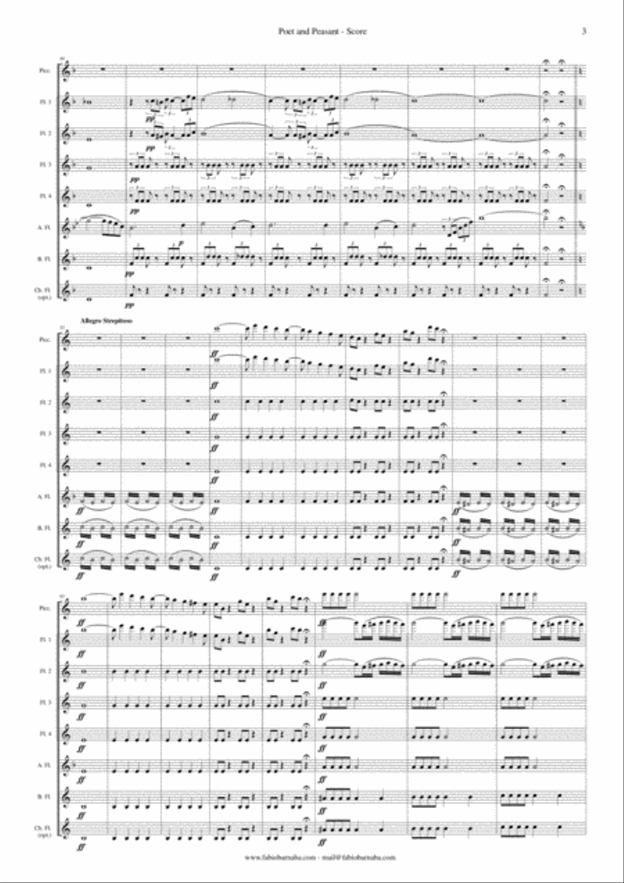 Poet and Peasant - Overture for Flute Choir Flute Choir scores gallery preview page 4