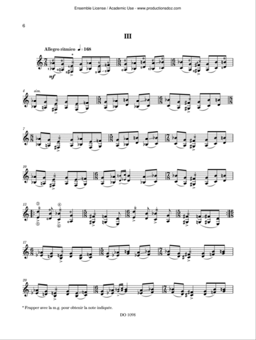Cinq impasses Cinq impasses Classical Guitar scores gallery preview page 6