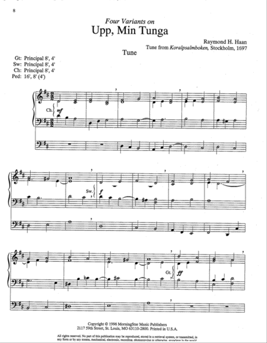 Four Hymns of Rejoicing Organ scores gallery preview page 4