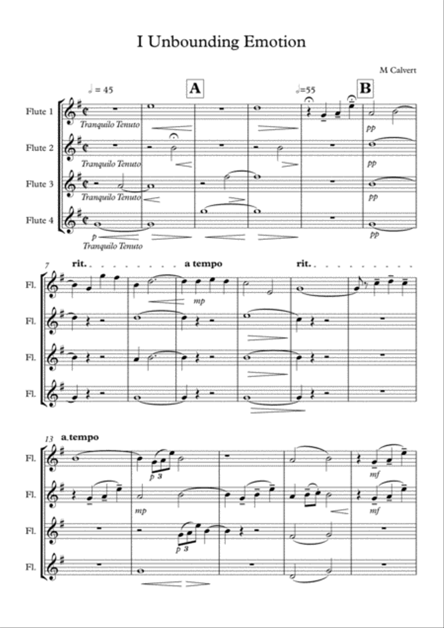 Spells of the Heart Woodwind Quartet scores gallery preview page 2