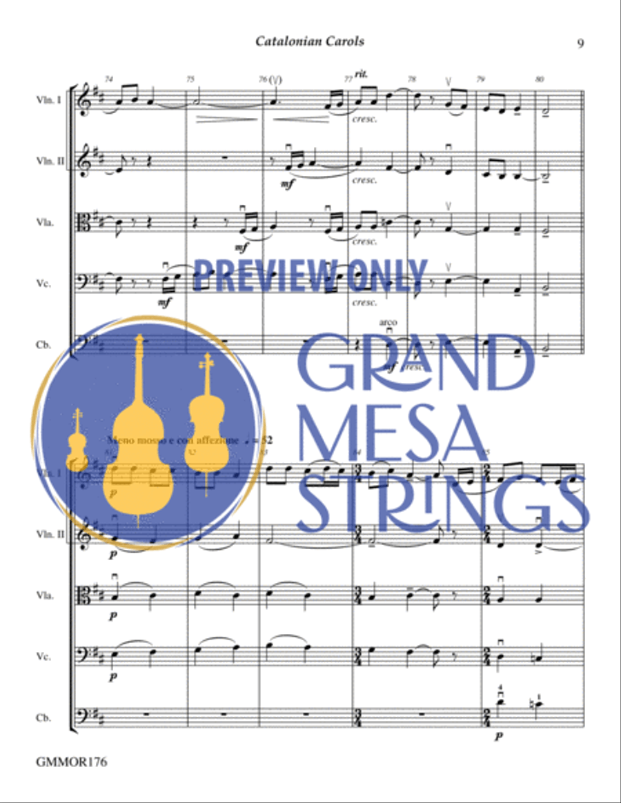 Catalonian Carols String Orchestra scores gallery preview page 10