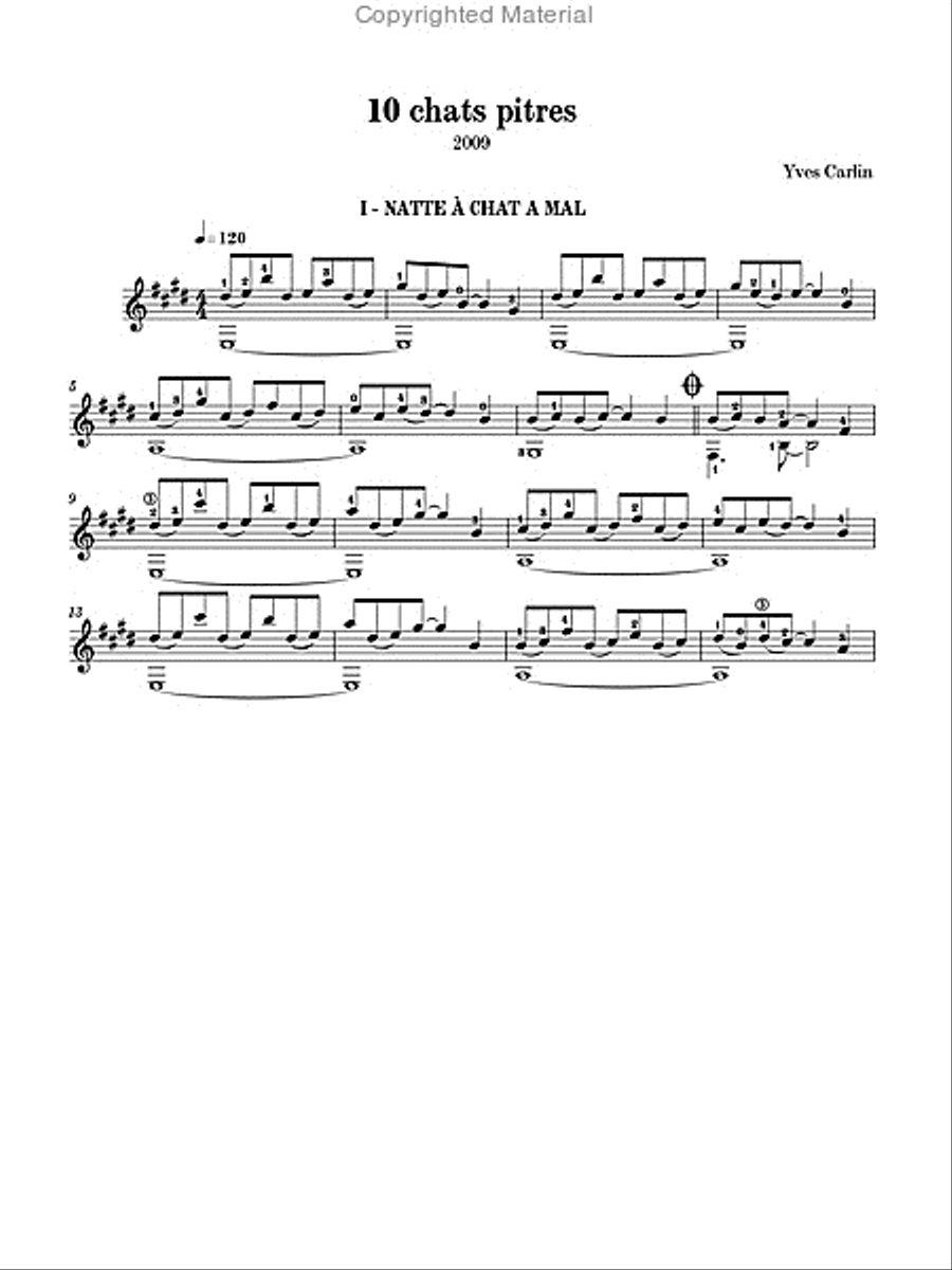 10 chats pitres, vol. 5 Classical Guitar scores gallery preview page 2