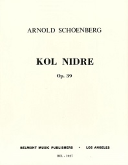 Kol Nidre, Op. 39 (score)