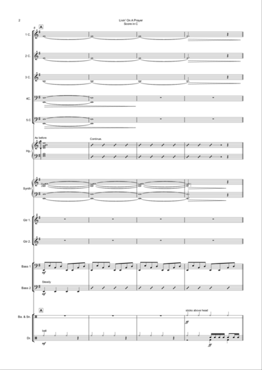 Livin' On A Prayer School and Community scores gallery preview page 2