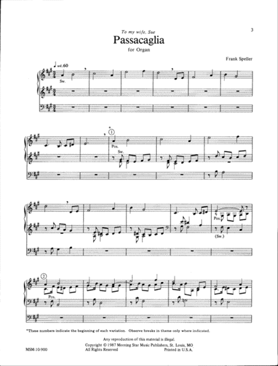 Passacaglia Organ scores gallery preview page 2