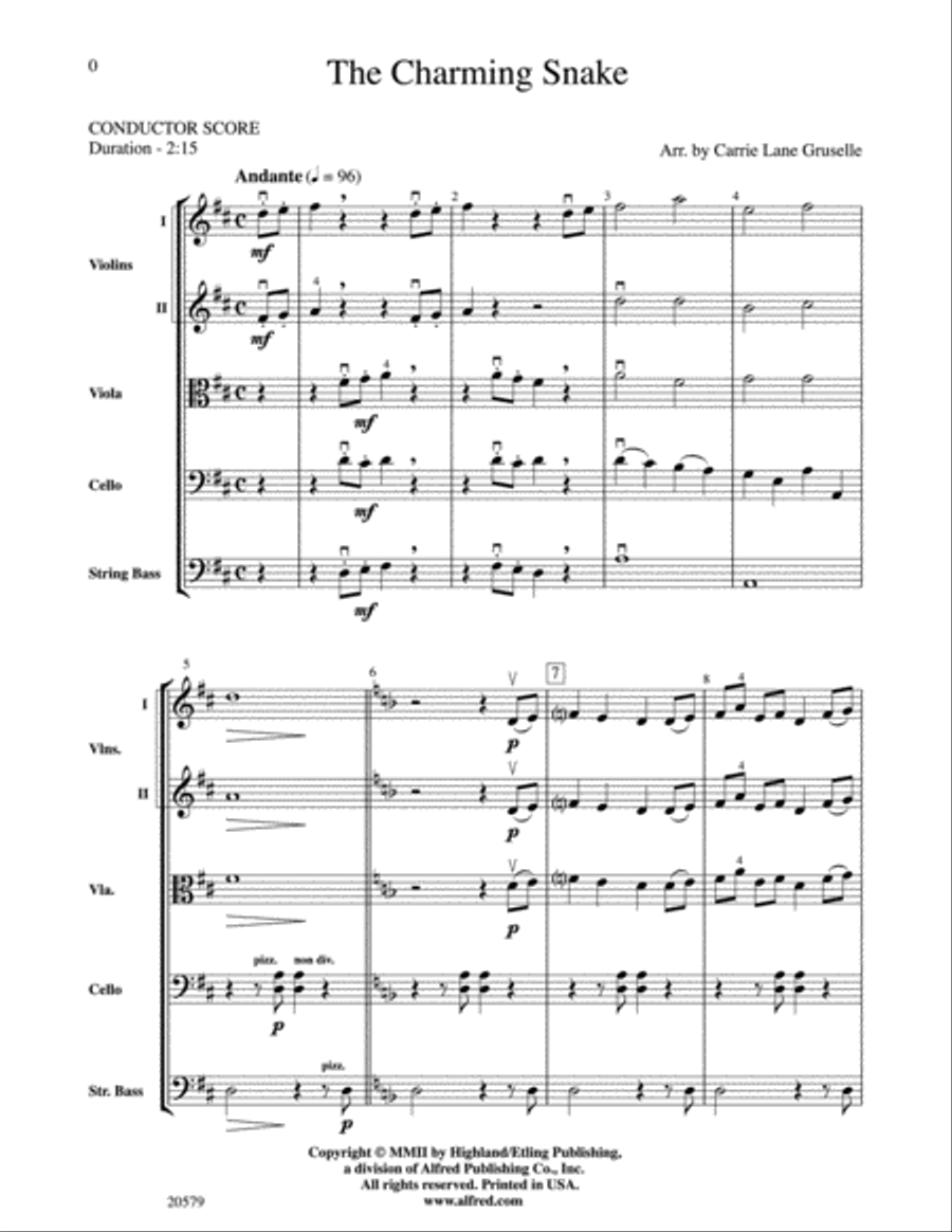 The Charming Snake String Orchestra scores gallery preview page 2