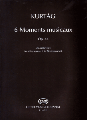 Book cover for 6 Moments Musicaux für Streichquartett op.44
