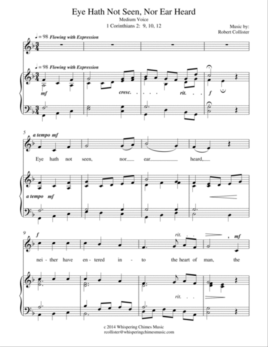 Eye Hath Not Seen, Nor Ear Heard (medium voice) Medium Voice scores gallery preview page 2