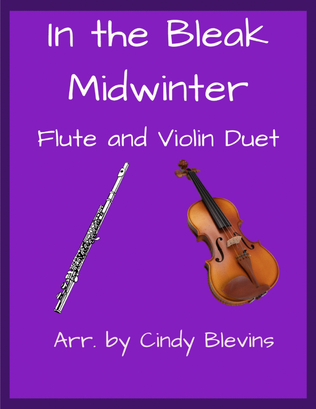 In the Bleak Midwinter, for Flute and Violin