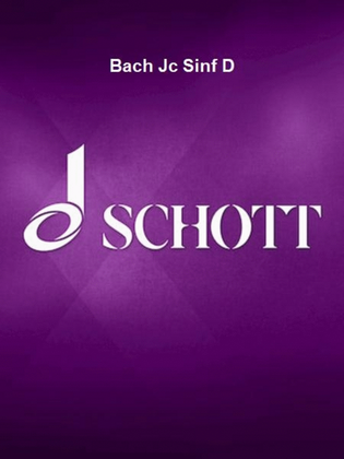 Book cover for Bach Jc Sinf D