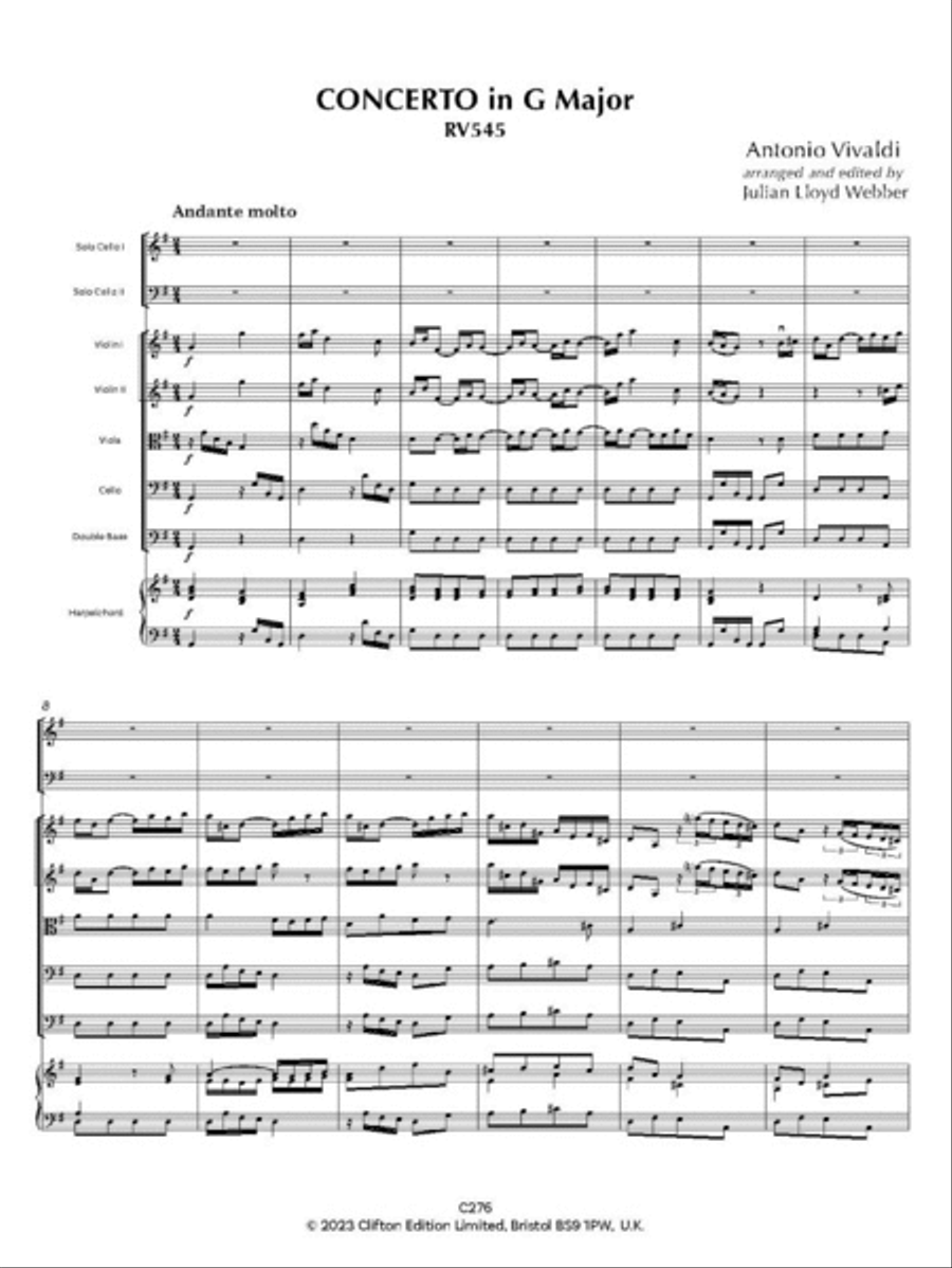 Concerto in G major RV545 Score scores gallery preview page 4