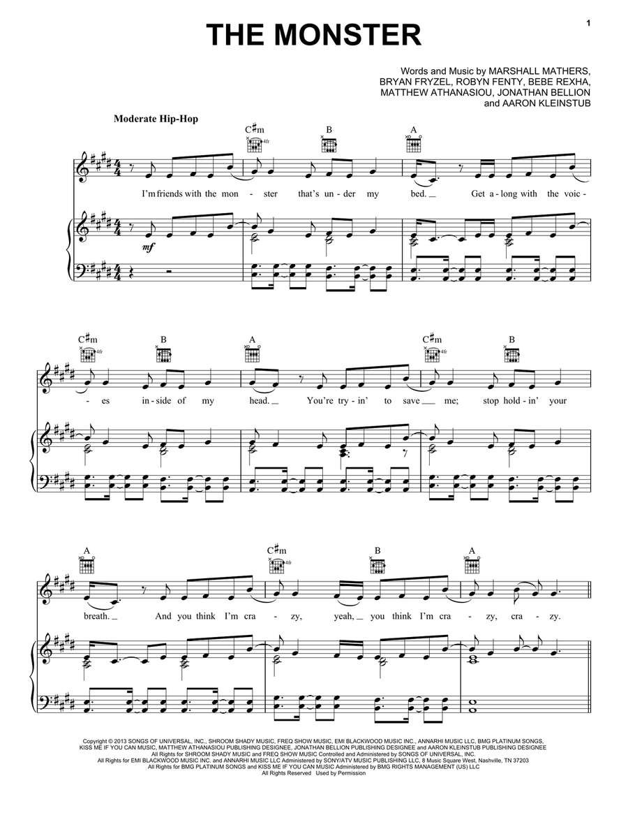 The Monster The Monster Acoustic Guitar scores gallery preview page 1