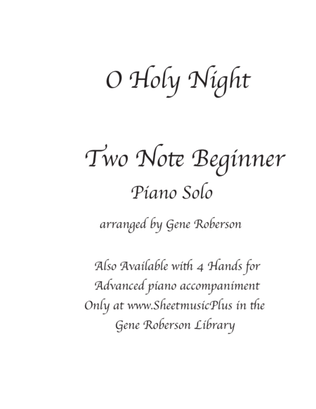 Book cover for O Holy Night TWO - Note Beginner Arrangement PIANO