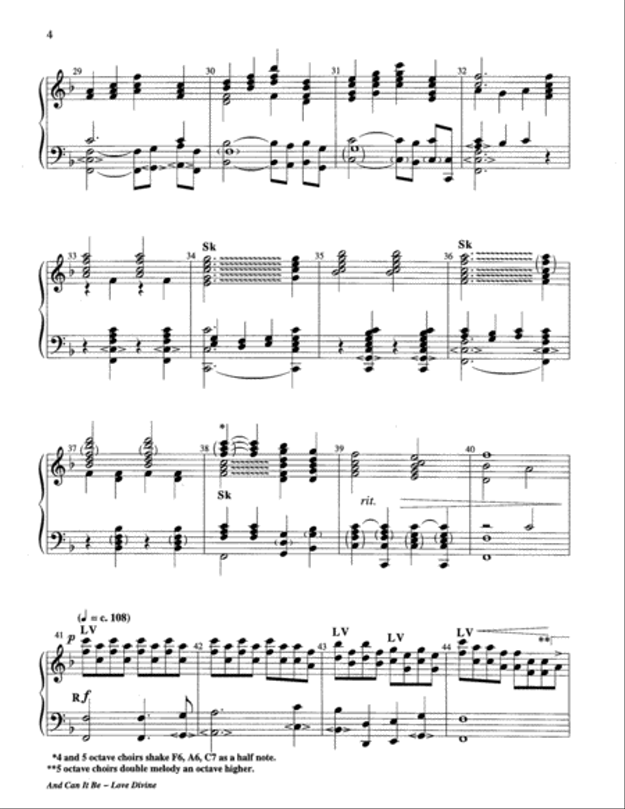 And Can It Be with Love Divine 5-Octaves scores gallery preview page 14