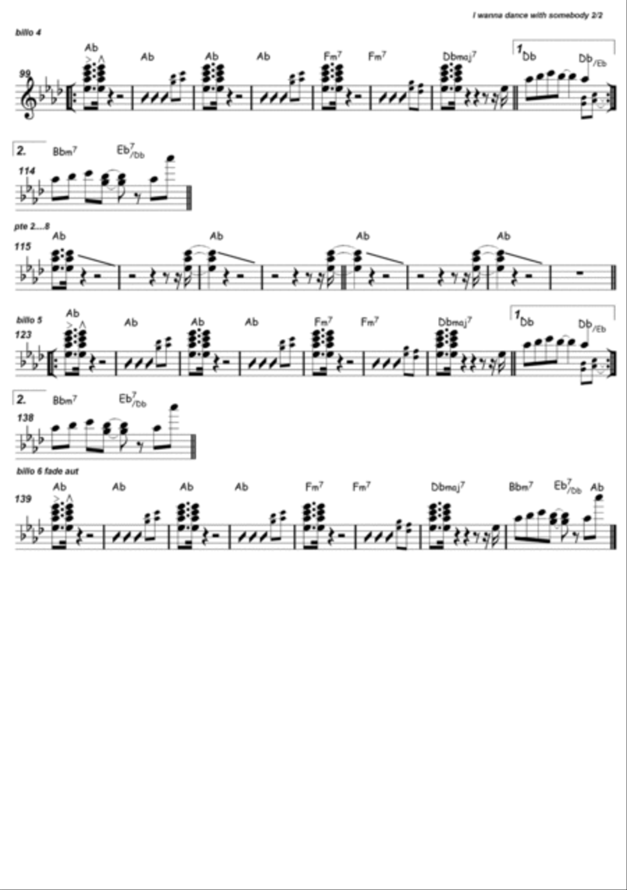 I Wanna Dance With Somebody Easy Piano scores gallery preview page 3