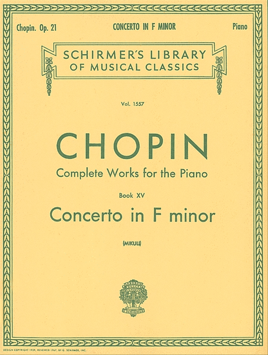 Concerto No. 2 in F Minor, Op. 21 Piano Solo scores gallery preview page 1