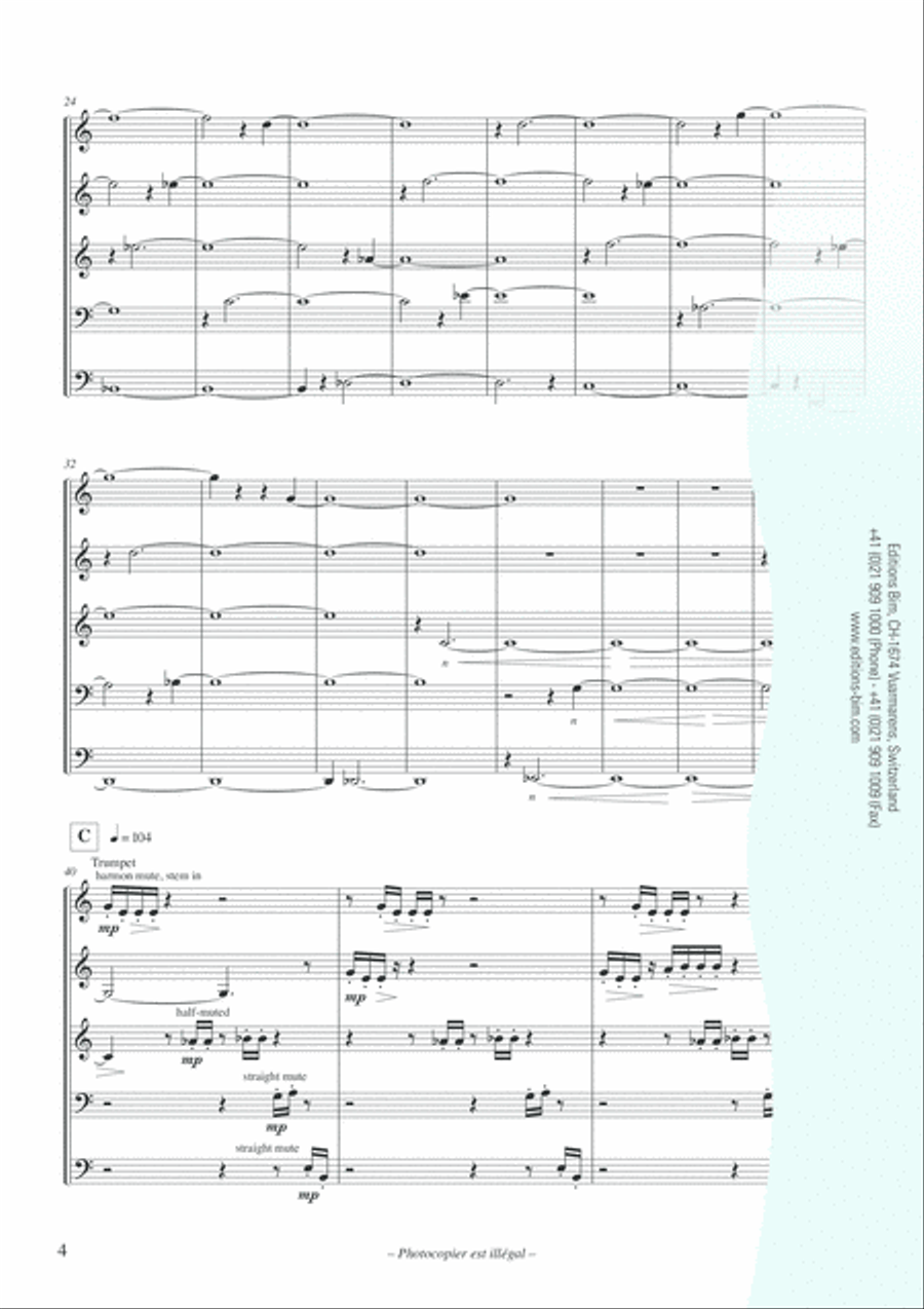 Strata Brass Quintet scores gallery preview page 3