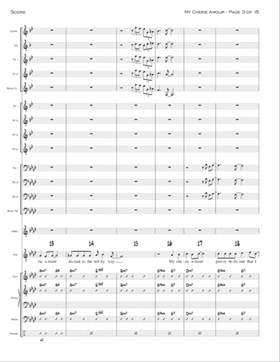 My Cherie Amour My Cherie Amour Jazz Ensemble scores gallery preview page 3