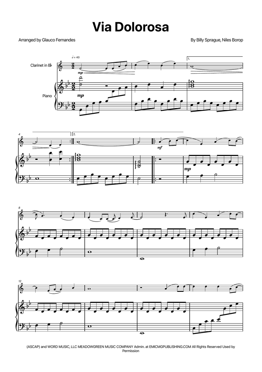 Via Dolorosa Chamber Music scores gallery preview page 1