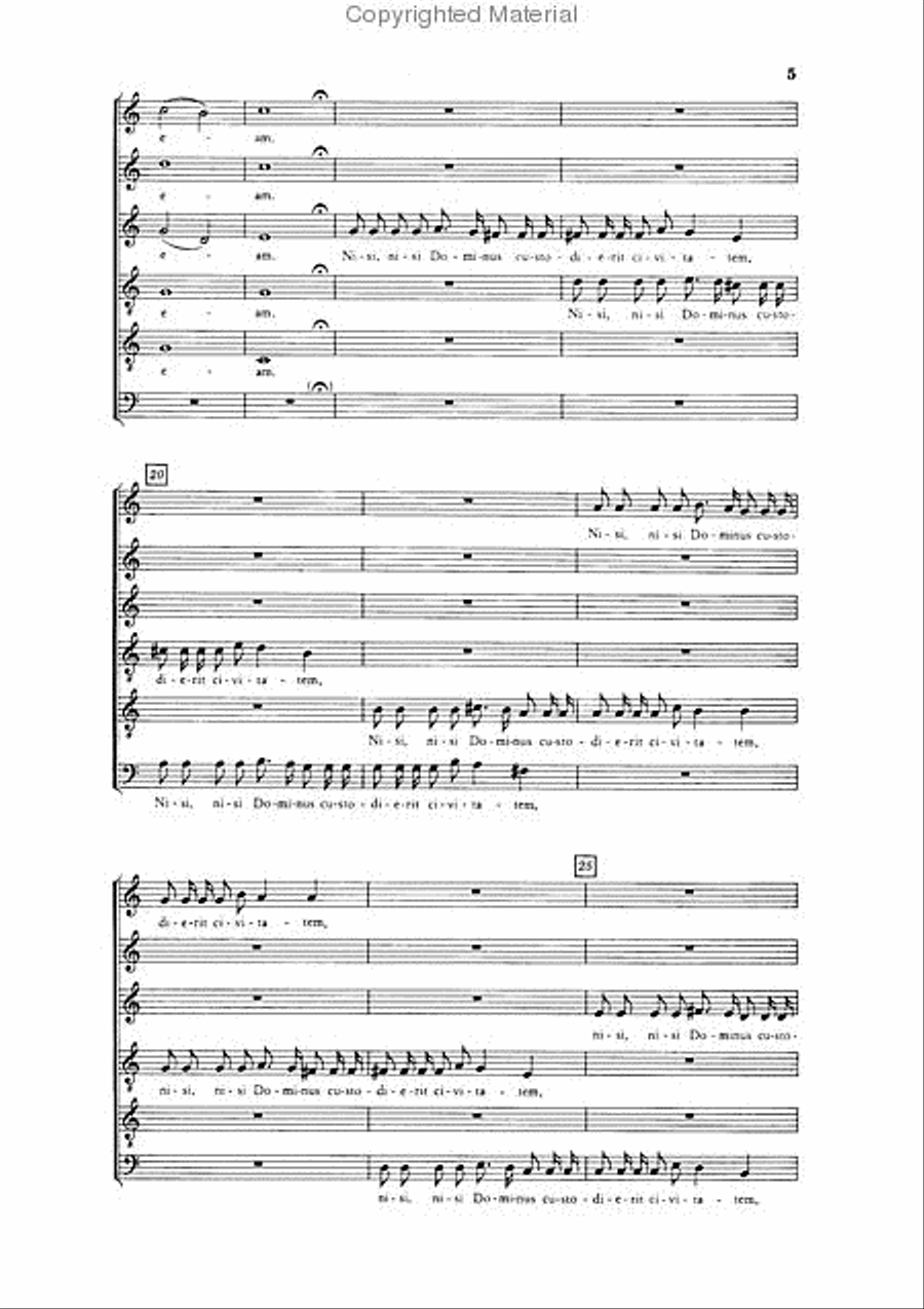Nisi Dominus Choir scores gallery preview page 4