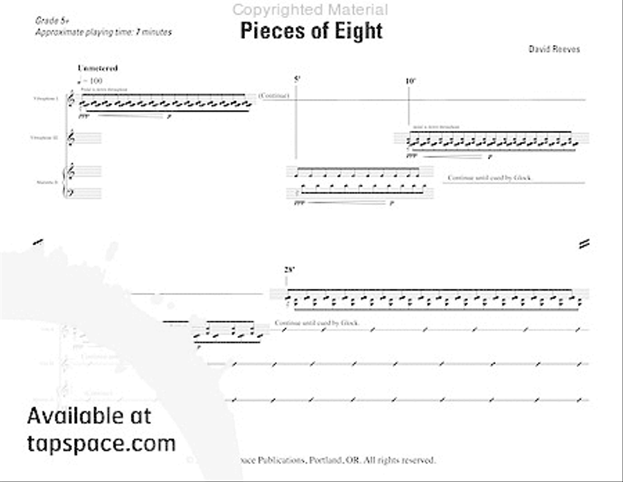 Pieces of Eight Percussion Ensemble scores gallery preview page 4