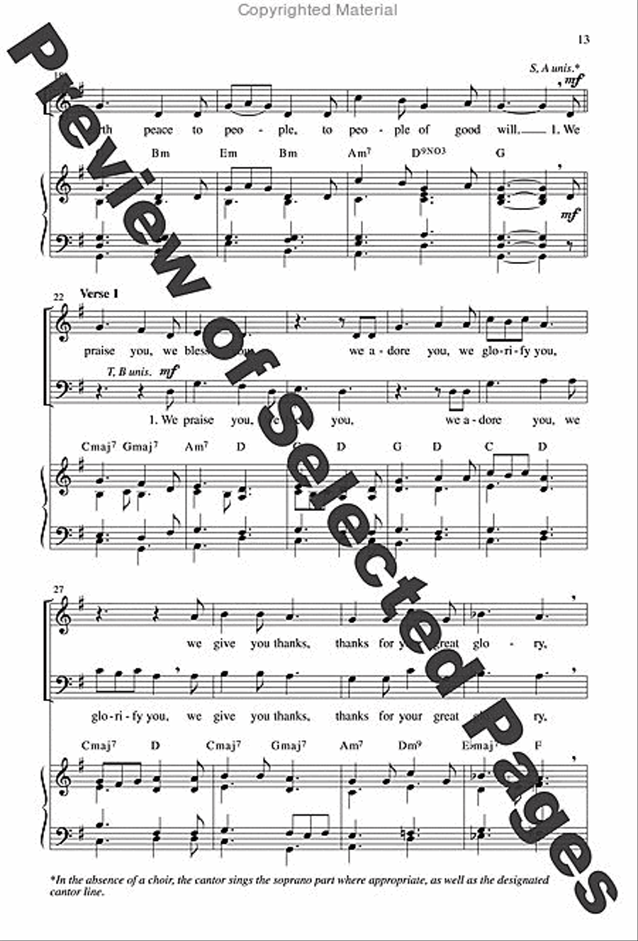 Jubilation Mass - Choral / Accompaniment edition 4-Part scores gallery preview page 7