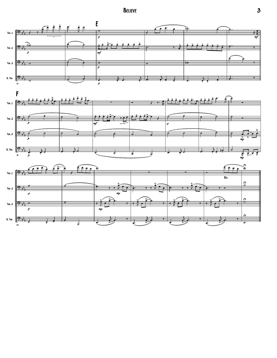 Believe Brass Quartet scores gallery preview page 3
