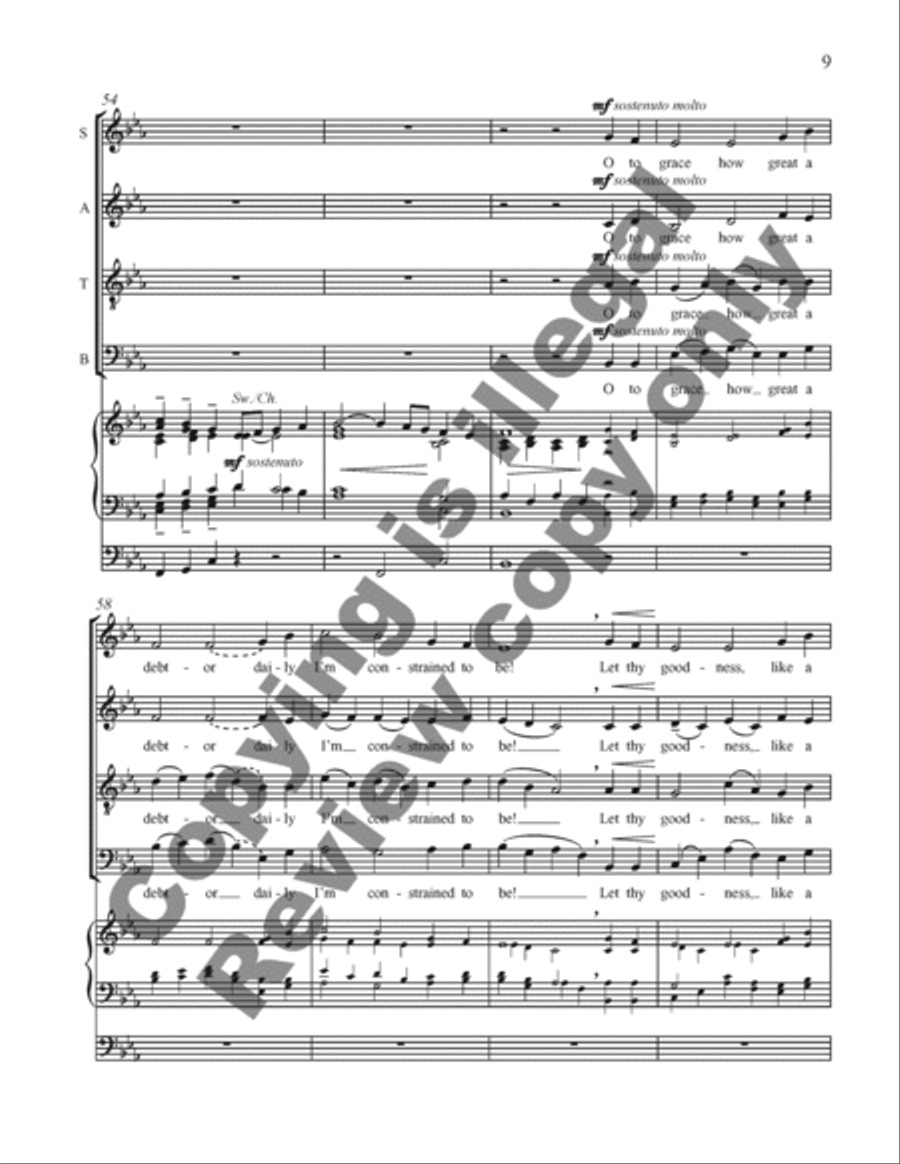 An American Triptych: 3. Come, Thou Fount of Every Blessing 4-Part scores gallery preview page 24
