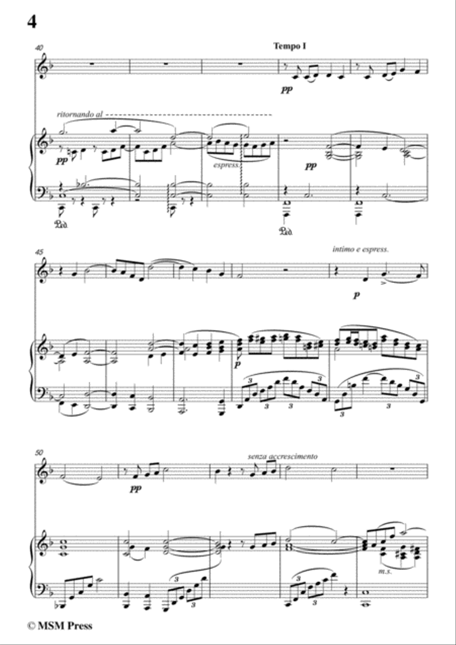 Mahler-Ich bin der Welt abhanden gekommen, for Violin and Piano image number null