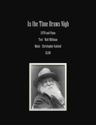 Book cover for As the Time Draws Nigh (SATB and Piano)
