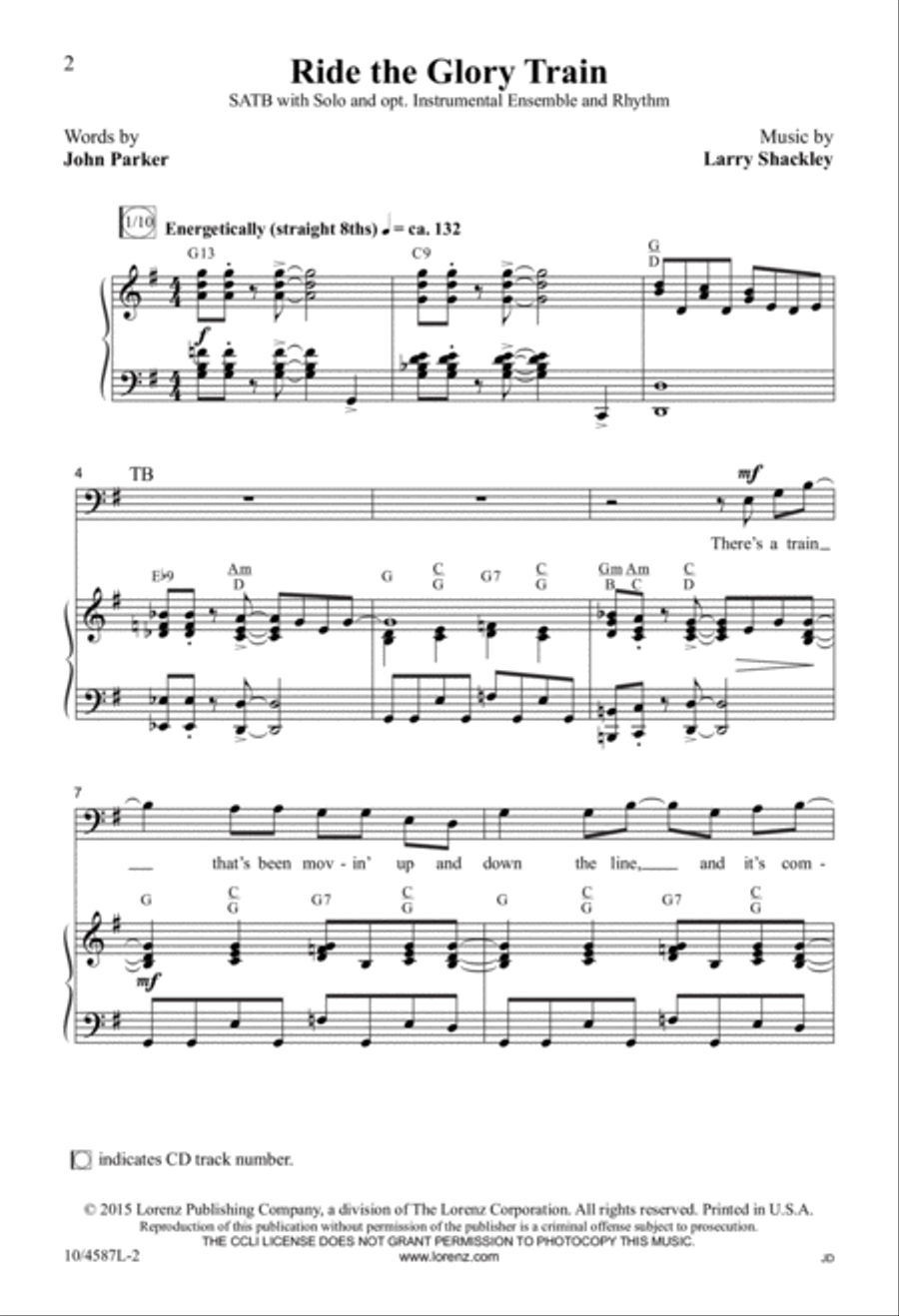 Ride the Glory Train Ride the Glory Train 4-Part scores gallery preview page 2