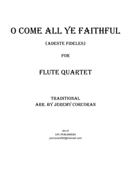 O Come All Ye Faithful for Flute Quartet image number null