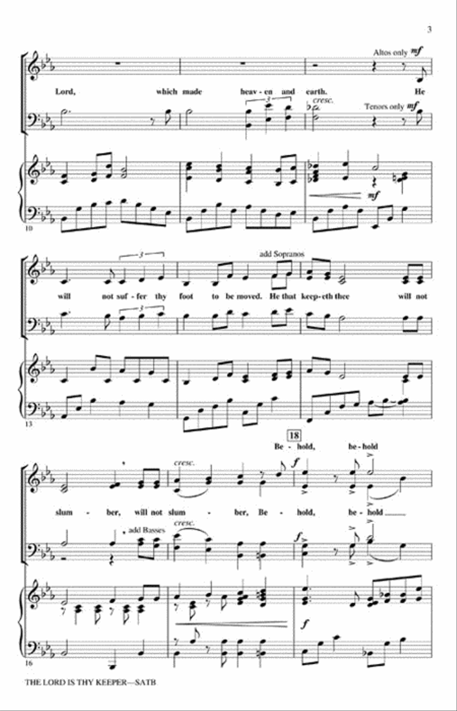 The Lord Is Thy Keeper 4-Part scores gallery preview page 3