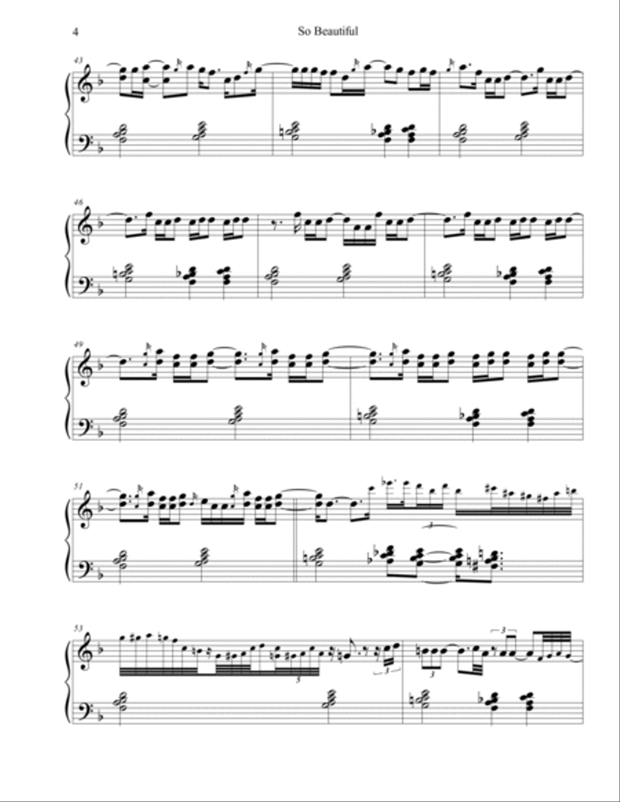 So Beautiful Piano Solo scores gallery preview page 4