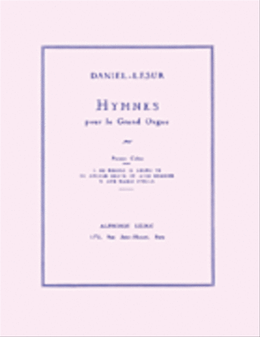 Hymnes pour le Grand Orgue - Volume 1