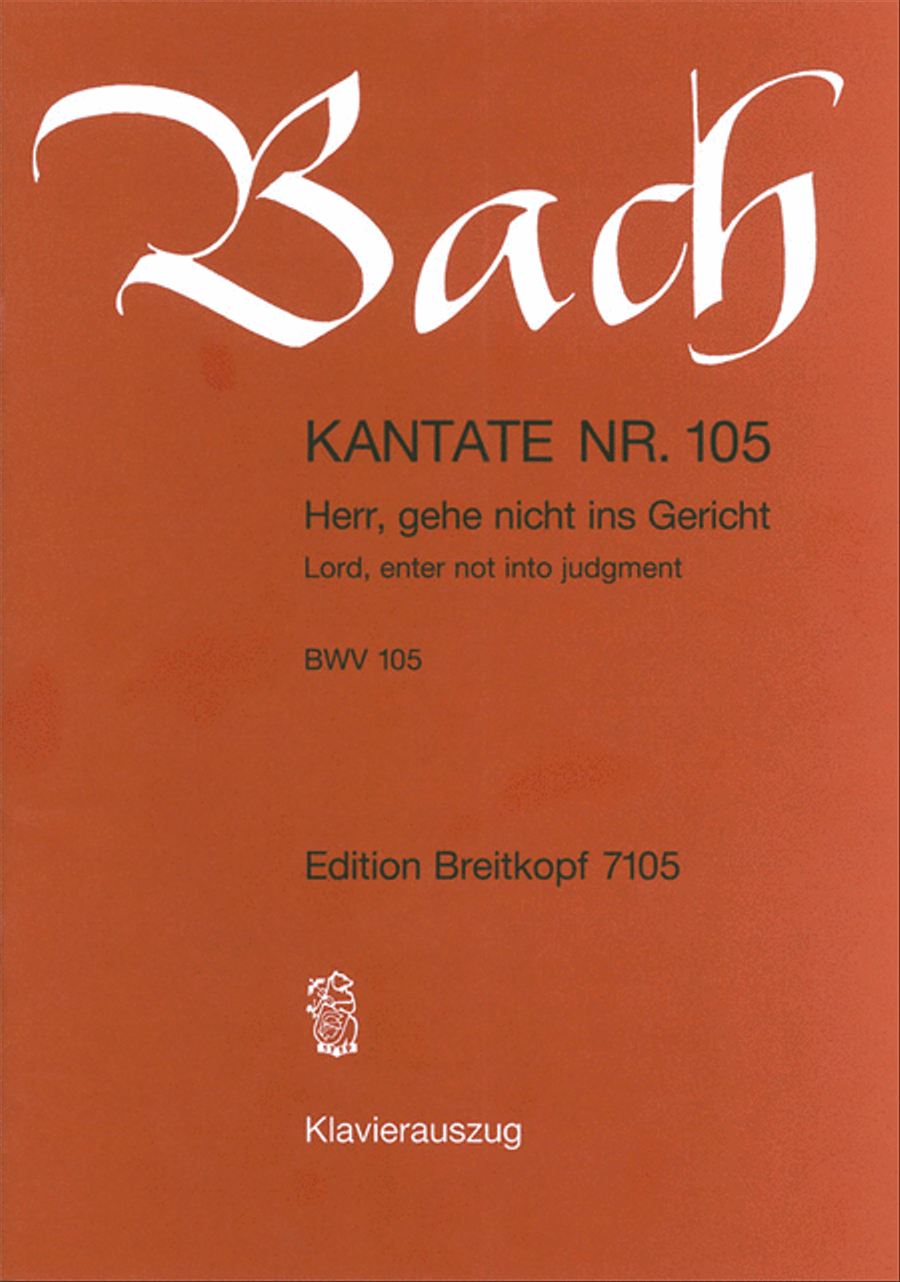 Cantata BWV 105 “Lord, enter not into judgement” 4-Part scores gallery preview page 1
