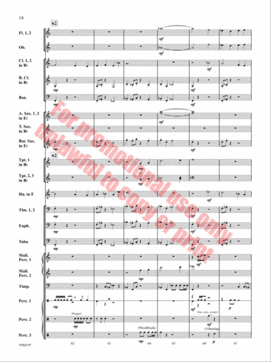 Hope Remains Within Concert Band scores gallery preview page 15