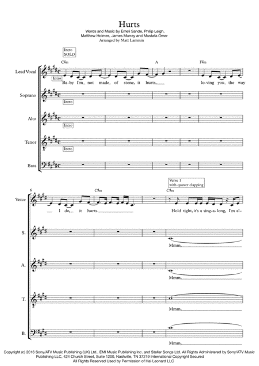 Hurts 4-Part scores gallery preview page 1