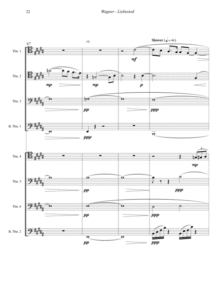 Liebestod from Tristan and Isolde for Trombone Octet image number null