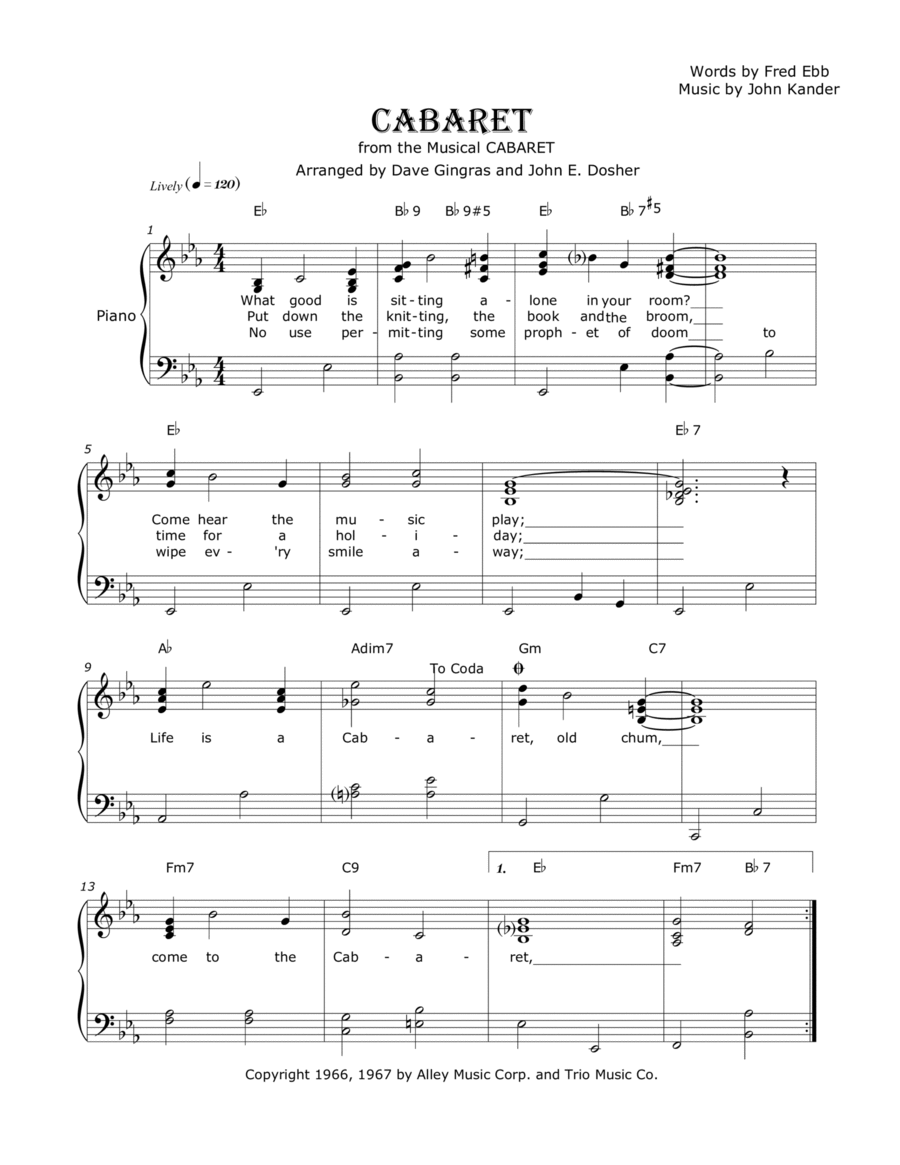Cabaret Voice scores gallery preview page 1
